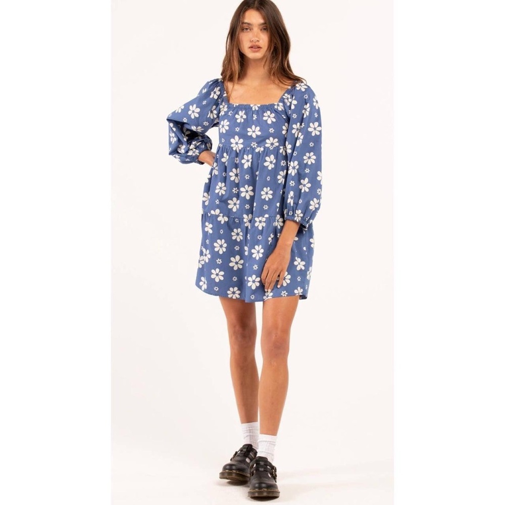 Billabong Blue & White Floral Sundress